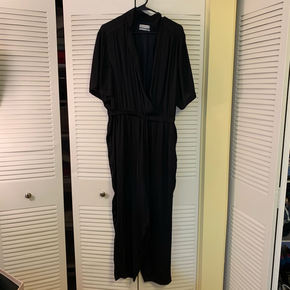Urban Outfitters Silk Black Jumpsuit